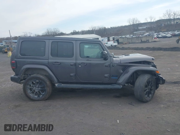 2021 Jeep Wrangler Unlimited Sahara with VIN 1C4JJXP65MW676726, listed as a IAAI auction lot 41795701 with 38,480 mi miles and . Bid and sale history available at DreamBid. Image 13.