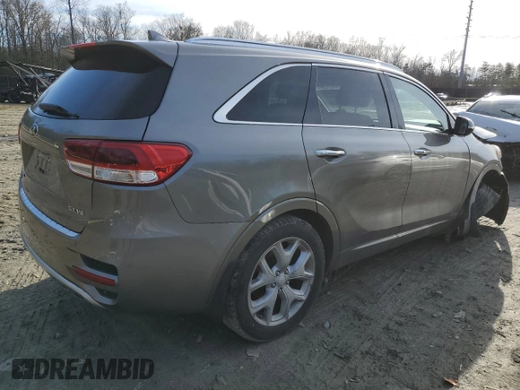 2018 Kia Sorento SX Limited z VIN 5XYPKDA57JG377866, wystawiony jako Copart lot #84375944 z przebiegiem Nie podano mil oraz Szkoda całkowita • Salvage title. Historia ofert i sprzedaży dostępna na DreamBid. Obrazek 3.