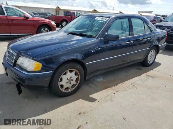 1996 Mercedes-Benz C with VIN WDBHA28E3TF392659, listed as a Copart auction lot 75169934 with Not Provided miles and Salvage Title. Bid and sale history available at carsss.com. Image 1.