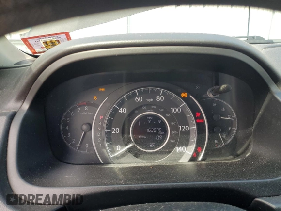 2013 Honda CR-V EX with VIN 5J6RM4H59DL075524, listed as a Copart auction lot 53168035 with 163,076 mi miles and Salvage Title. Bid and sale history available at carsss.com. Image 9.