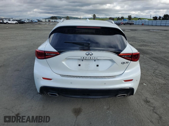 2019 Infiniti QX30 Luxe with VIN SJKCH5CP1KA007660, listed as a Copart auction lot 45919255 with 51,060 mi miles and Salvage title. Bid and sale history available at DreamBid. Image 6.