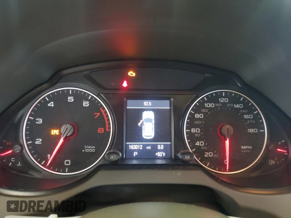 2012 Audi Q5 Premium Plus with VIN WA1LFAFP7CA038243, listed as a Copart auction lot 61832875 with 163,012 mi miles and Clean title. Bid and sale history available at DreamBid. Image 9.
