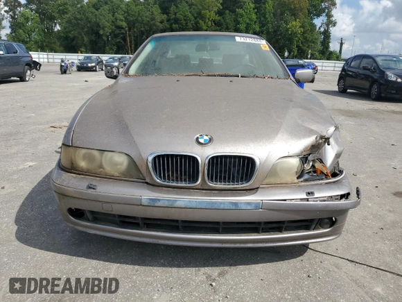 2001 BMW 5 Series 525iA with VIN WBADT43421GF57158, listed as a Copart auction lot 73212884 with 136,820 mi miles and Salvage Title. Bid and sale history available at carsss.com. Image 5.
