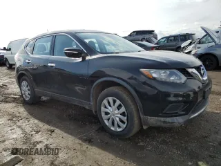 2015 Nissan Rogue S with VIN KNMAT2MV0FP583098, listed as a Copart auction lot 51582475 with 75,557 mi miles and Salvage Title. Bid and sale history available at DreamBid. Image 4.