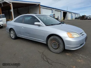 2002 Honda Civic EX with VIN 1HGEM21092L007293, listed as a Copart auction lot 49898165 with 216,288 mi miles and Salvage Title. Bid and sale history available at carsss.com. Image 4.