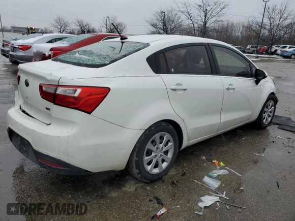 2013 Kia Rio LX with VIN KNADM4A39D6291068, listed as a Copart auction lot 43377785 with 95,279 mi miles and Salvage Title. Bid and sale history available at carsss.com. Image 3.