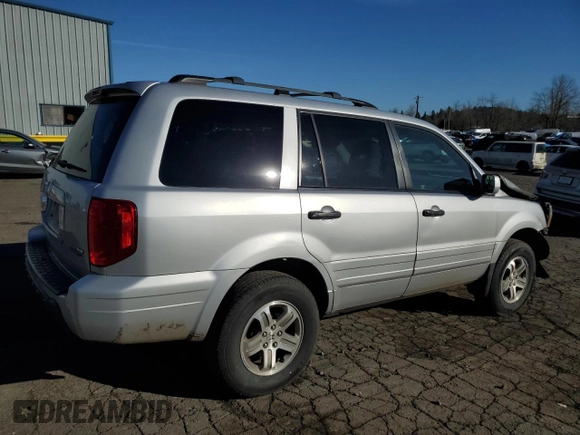 2003 Honda Pilot EX with VIN 2HKYF18403H554922, listed as a Copart auction lot 47303685 with 186,879 mi miles and Salvage Title. Bid and sale history available at DreamBid. Image 3.