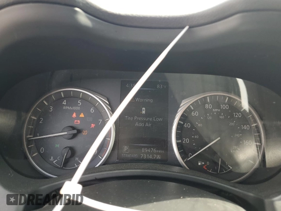 2018 Infiniti Q50 Luxe with VIN JN1EV7AR1JM430839, listed as a Copart auction lot 57727515 with 89,476 mi miles and Salvage title. Bid and sale history available at DreamBid. Image 9.