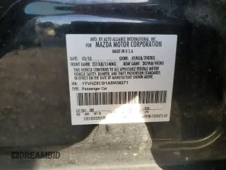 2010 Mazda 6 S Grand Touring with VIN 1YVHZ8CB1A5M38271, listed as a Copart auction lot 89305115 with Not Provided miles and Salvage Title. Bid and sale history available at DreamBid. Image 12.
