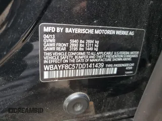 2013 BMW 7 Series 750Li xDrive z VIN WBAYF8C57DD141439, wystawiony jako Copart lot #59115935 z przebiegiem 150 830 mil mil oraz Czysty tytuł • Clean title. Historia ofert i sprzedaży dostępna na DreamBid. Obrazek 12.