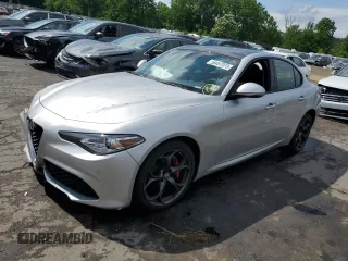 2019 Alfa Romeo Giulia Ti Sport with VIN ZARFANBN9K7608273, listed as a Copart auction lot 55487973 with 0 mi miles. Bid and sale history available at carsss.com. Image 1.