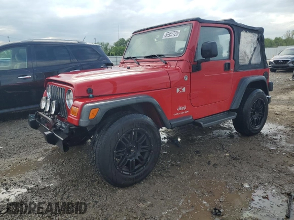 2005 Jeep Wrangler X z VIN 1J4FA39S15P337816, wystawiony jako Copart lot #55957725 z przebiegiem 107 030 mil mil oraz Szkoda całkowita • Salvage title. Historia ofert i sprzedaży dostępna na DreamBid. Obrazek 1.