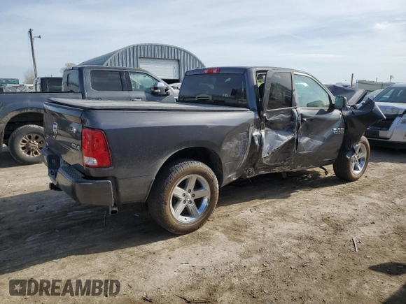 2018 Ram 1500 Express with VIN 1C6RR7FG3JS215878, listed as a Copart auction lot 52197945 with 0 mi miles and Salvage Title. Bid and sale history available at carsss.com. Image 3.