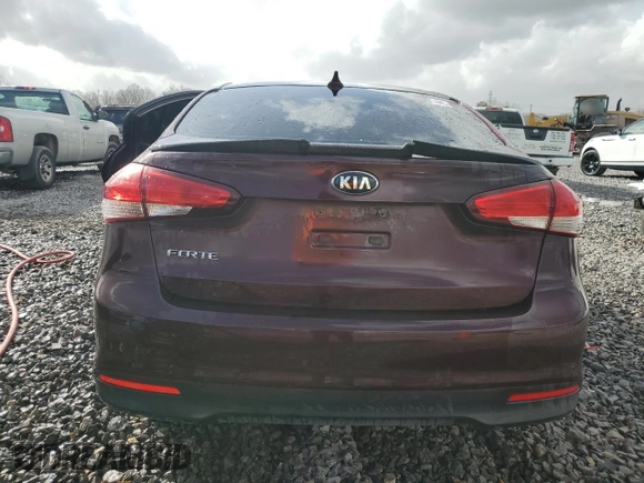2017 Kia Forte LX with VIN 3KPFK4A70HE081673, listed as a Copart auction lot 88950605 with 0 mi miles and Salvage Title. Bid and sale history available at carsss.com. Image 6.