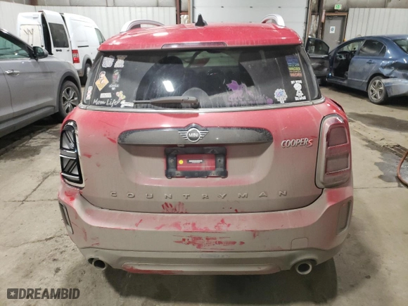 2022 MINI Countryman Cooper S with VIN WMZ83BR09N3P02526, listed as a Copart auction lot 84114224 with 0 mi miles and Salvage Title. Bid and sale history available at carsss.com. Image 6.