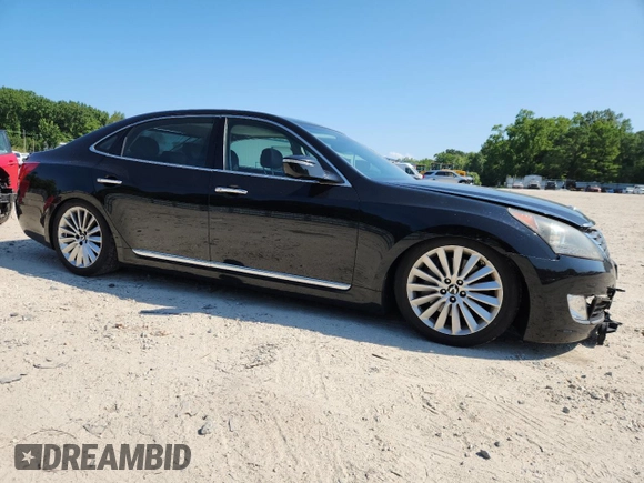 2016 Hyundai Equus Signature with VIN KMHGH4JH3GU102443, listed as a Copart auction lot 65938425 with 45,899 mi miles and Salvage title. Bid and sale history available at DreamBid. Image 4.