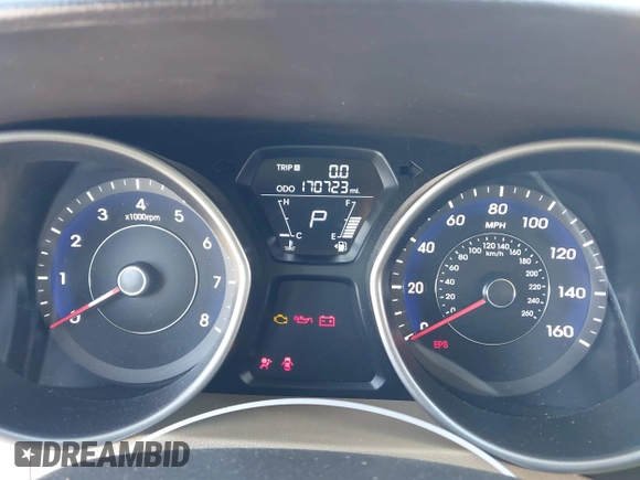 2013 Hyundai Elantra Limited with VIN 5NPDH4AE2DH232877, listed as a IAAI auction lot 41863644 with 170,723 mi miles and . Bid and sale history available at DreamBid. Image 7.