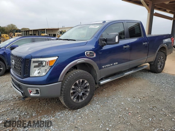 2017 Nissan Titan XD PRO-4X with VIN 1N6BA1F46HN519362, listed as a Copart auction lot 82225564 with 110,349 mi miles and Salvage Title. Bid and sale history available at carsss.com. Image 1.