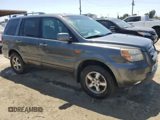 2007 Honda Pilot EX-L with VIN 2HKYF18517H510801, listed as a Copart auction lot 55170005 with 149,212 mi miles and Salvage Title. Bid and sale history available at carsss.com. Image 4.