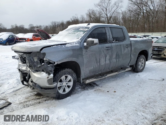 2021 Chevrolet Silverado 1500 LT with VIN 3GCUYDET5MG398568, listed as a Copart auction lot 87796835 with 68,396 mi miles and Salvage Title. Bid and sale history available at carsss.com. Image 1.