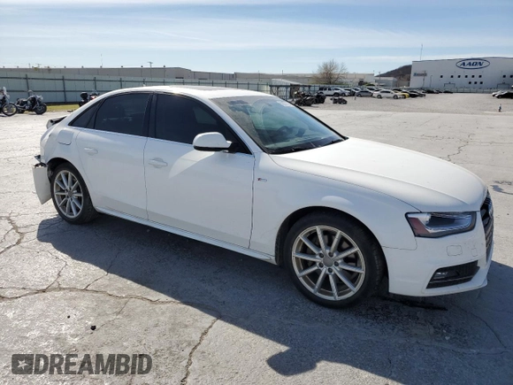 2015 Audi A4 Premium Plus with VIN WAUFFAFL2FN025314, listed as a Copart auction lot 50337625 with 61,014 mi miles and Salvage Title. Bid and sale history available at carsss.com. Image 4.