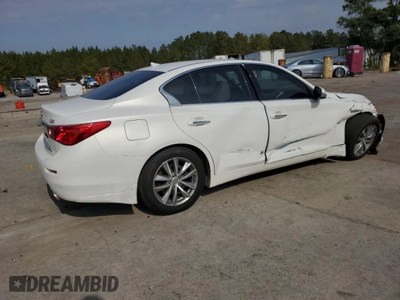 2015 Infiniti Q50 Premium with VIN JN1BV7AP5FM338254, listed as a Copart auction lot 43929335 with 119,056 mi miles and Salvage title. Bid and sale history available at DreamBid. Image 3.