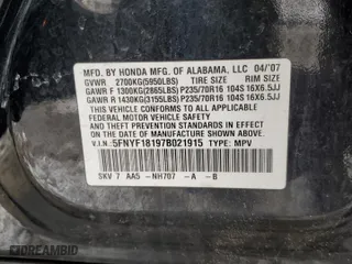 2007 Honda Pilot LX with VIN 5FNYF18197B021915, listed as a Copart auction lot 49653195 with 148,190 mi miles and Salvage Title. Bid and sale history available at carsss.com. Image 15.
