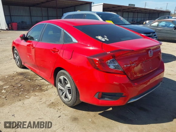 2019 Honda Civic Sedan LX with VIN 2HGFC2F6XKH537127, listed as a IAAI auction lot 41685303 with 54,749 mi miles. Bid and sale history available at carsss.com. Image 3.