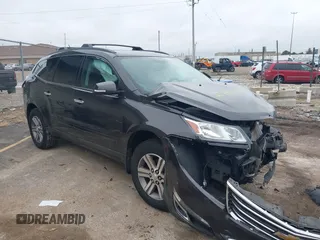 2015 Chevrolet Traverse LT with VIN 1GNKVGKD2FJ230054, listed as a IAAI auction lot 41211551 with 121,466 mi miles and . Bid and sale history available at DreamBid. Image 1.