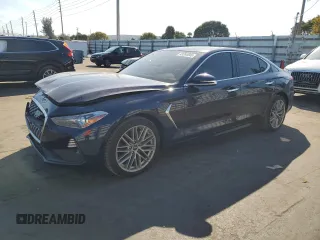 2021 Genesis G70 2.0T with VIN KMTG64LA9MU073490, listed as a Copart auction lot 43764045 with 41,706 mi miles and Salvage Title. Bid and sale history available at carsss.com. Image 1.