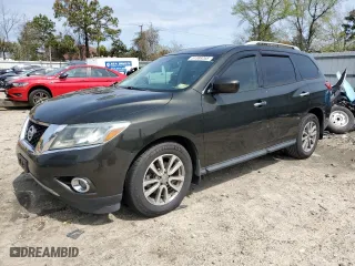 2016 Nissan Pathfinder SV with VIN 5N1AR2MMXGC604663, listed as a Copart auction lot 51388265 with 72,928 mi miles and Salvage Title. Bid and sale history available at carsss.com. Image 1.