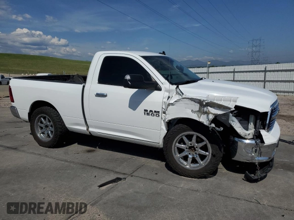 2016 Ram 1500 Big Horn with VIN 3C6JR7BT3GG122858, listed as a Copart auction lot 57103695 with 143,288 mi miles and Salvage title. Bid and sale history available at DreamBid. Image 4.