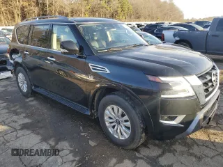 2021 Nissan Armada SV with VIN JN8AY2AD5M9661586, listed as a Copart auction lot 45348615 with 73,381 mi miles and Salvage Title. Bid and sale history available at carsss.com. Image 4.