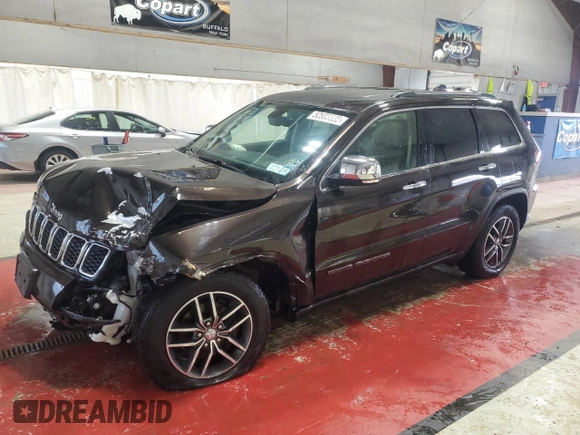 2017 Jeep Grand Cherokee Limited with VIN 1C4RJFBG1HC641024, listed as a Copart auction lot 52885535 with 106,044 mi miles and Salvage Title. Bid and sale history available at carsss.com. Image 1.