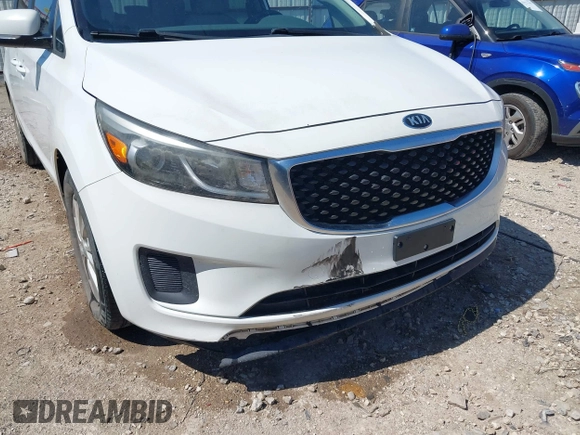 2016 Kia Sedona LX with VIN KNDMB5C1XG6094649, listed as a IAAI auction lot 41883433 with 120,038 mi miles. Bid and sale history available at carsss.com. Image 6.