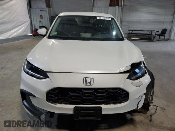 2023 Honda HR-V LX with VIN 3CZRZ2H34PM748484, listed as a Copart auction lot 56770995 with 7,505 mi miles and Salvage title. Bid and sale history available at DreamBid. Image 5.