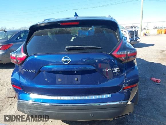 2020 Nissan Murano Platinum z VIN 5N1AZ2DS7LN142494, wystawiony jako IAAI lot #41747873 z przebiegiem 36 520 mil mil oraz . Historia ofert i sprzedaży dostępna na DreamBid. Obrazek 16.