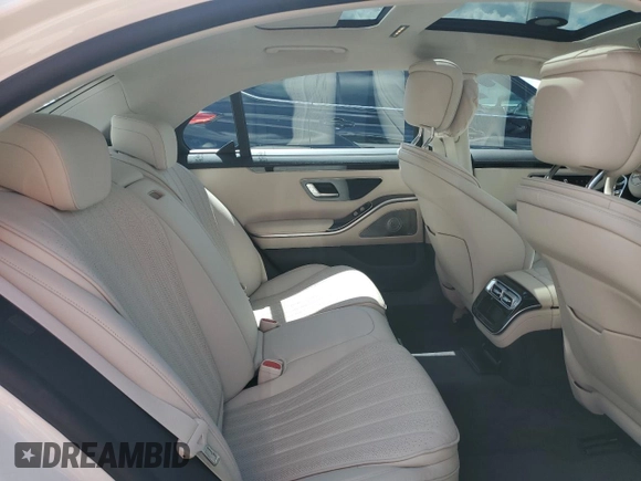2023 Mercedes-Benz S-Class S 500 with VIN W1K6G6DB0PA175105, listed as a Copart auction lot 74262634 with 5,599 mi miles and Salvage Title. Bid and sale history available at carsss.com. Image 10.