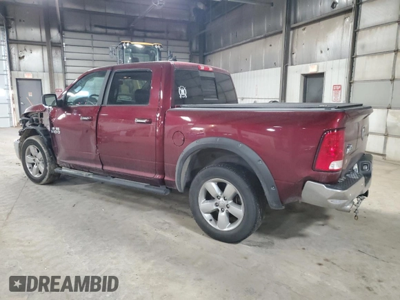2018 Ram 1500 SLT with VIN 1C6RR7LT9JS337937, listed as a Copart auction lot 47976435 with 75,587 mi miles and Salvage title. Bid and sale history available at DreamBid. Image 2.