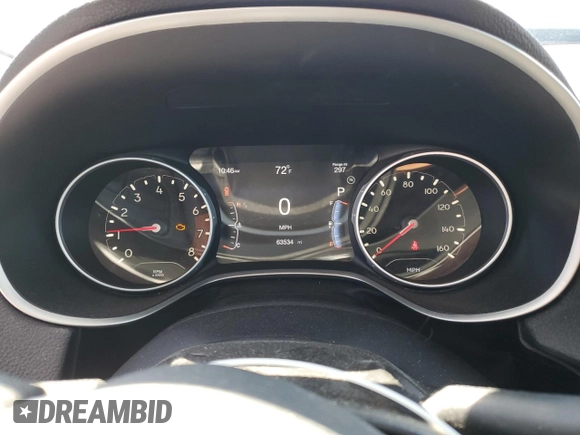 2018 Jeep Compass Sport with VIN 3C4NJCAB9JT468317, listed as a Copart auction lot 57658635 with 65,534 mi miles and Salvage title. Bid and sale history available at DreamBid. Image 9.