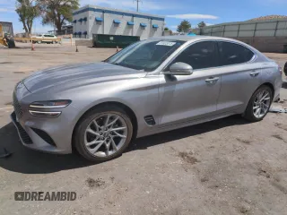 2022 Genesis G70 2.0T with VIN KMTG34TA2NU095874, listed as a Copart auction lot 56803375 with 61,492 mi miles and Salvage title. Bid and sale history available at DreamBid. Image 1.