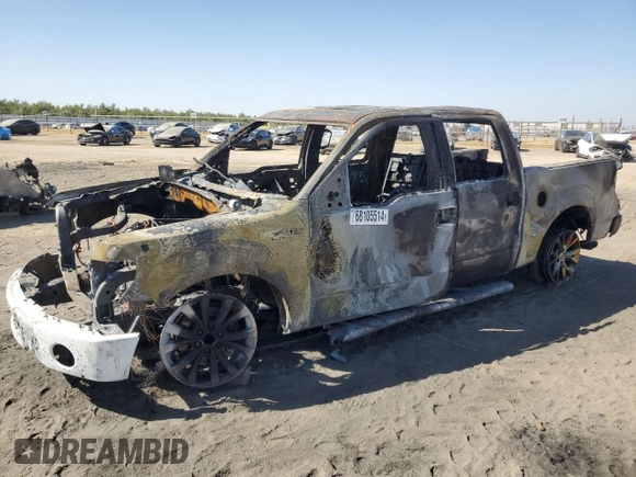 2012 Ford F-150 XL with VIN 1FTFW1CF9CFB85455, listed as a Copart auction lot 68105514 with 0 mi miles and Non Repairable. Bid and sale history available at carsss.com. Image 1.