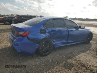 2022 BMW 3 Series 330i with VIN 3MW5R1J03N8C34546, listed as a Copart auction lot 47879495 with 44,025 mi miles and Salvage Title. Bid and sale history available at carsss.com. Image 3.
