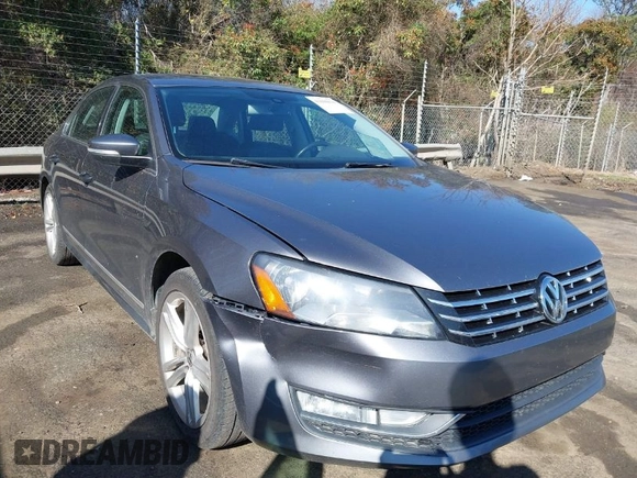 2014 Volkswagen Passat TDI SEL Premium with VIN 1VWCN7A30EC065191, listed as a IAAI auction lot 41860810 with 275,430 mi miles. Bid and sale history available at carsss.com. Image 1.