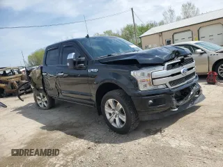 2018 Ford F-150 XL with VIN 1FTFW1EG2JFE02475, listed as a Copart auction lot 54108295 with 121,193 mi miles and Salvage title. Bid and sale history available at DreamBid. Image 4.