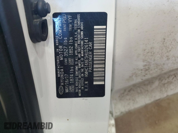2017 Hyundai Accent SE with VIN KMHCT4AE5HU326141, listed as a Copart auction lot 46502905 with Not Provided miles and Salvage Title. Bid and sale history available at carsss.com. Image 13.