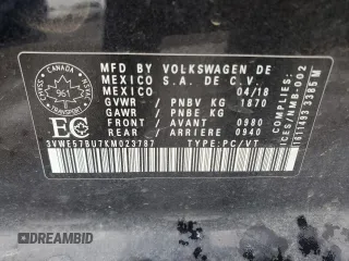 2019 Volkswagen Jetta SEL z VIN 3VWE57BU7KM023787, wystawiony jako Copart lot #56206645 z przebiegiem 158 959 mil mil oraz Szkoda całkowita • Salvage title. Historia ofert i sprzedaży dostępna na DreamBid. Obrazek 12.