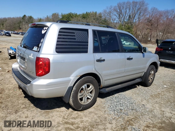 2005 Honda Pilot EX-L z VIN 5FNYF18595B055806, wystawiony jako Copart lot #52372625 z przebiegiem 180 886 mil mil oraz Czysty tytuł • Clean title. Historia ofert i sprzedaży dostępna na DreamBid. Obrazek 3.