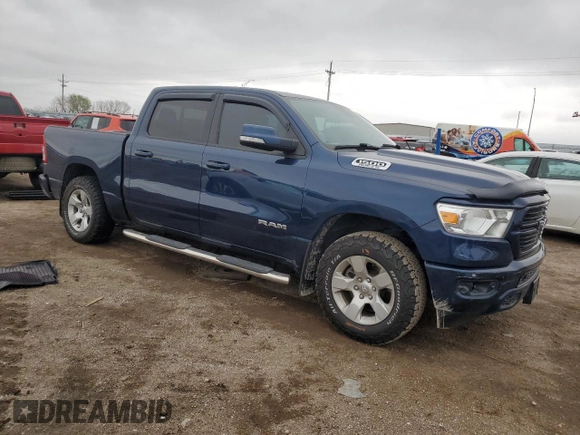 2019 Ram 1500 Big Horn with VIN 1C6SRFFT5KN619449, listed as a Copart auction lot 55404095 with 41,869 mi miles and Salvage title. Bid and sale history available at DreamBid. Image 4.