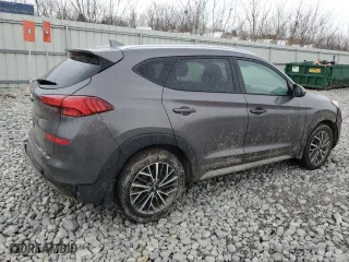 2021 Hyundai Tucson Limited with VIN KM8J33AL8MU340397, listed as a Copart auction lot 46588315 with 46,187 mi miles and Salvage Title. Bid and sale history available at carsss.com. Image 3.